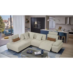 Wholesale Modern High Back Recliner Leisure Fabric L Shaped Corner Sectional Couch Sofa for Home Living Room Furniture