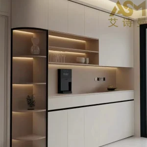 Factory Wholesale Black Accent Cabinet Sideboard with Adjustable Shelves Modern Solid Wood Dining Room Solid Wood Green Sideboard