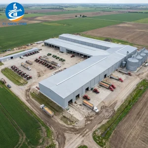 Wide Span Steel Frame Prefab Barn Kit Warehouse