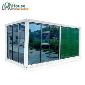 OEM 20ft Green Container House with Glass Doors and Windows