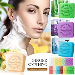 Sabonete Perfumado com Plantas e Frutas Limpeza Hidratante Produto para Cuidados com a Pele 100g