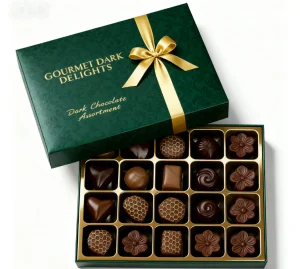 Customized Printed Cardboard Chocolate Gift Box with Ribbon Bow