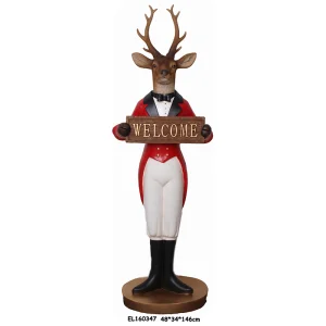 Wholesale Resin Handmade Crafts 57.5 Inch Height Mr. Reindeer