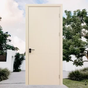 Modern Composite Solid Core Interior Design Inside Walnut Veneer Flush WPC Door