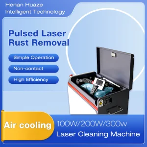 New 100W Cabinet Air-Cooled Pulse Laser Cleaning Machine Metal Pulsed 200W Fiber Laser Cleaning, Laser Cleaner Machine for Wood