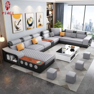 New Hot Selling 7 Seater Living Room Modern Luxury Sofa Set Fashion Design Sofa Combination Corner Room Sofa