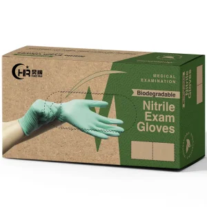 Eco Friendly Powder and Latex Free Disposable Biodegradable Nitrile Gloves