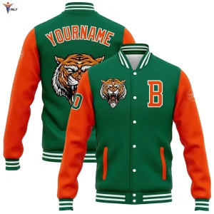 Custom Youth Casual Sportswear Design Embroidery Fleece Varsity Baseball Letterman Bomber Jacket