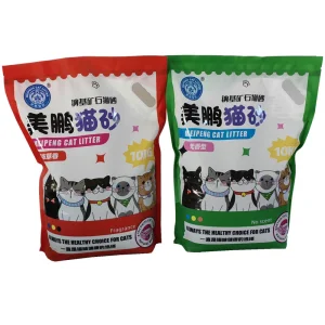 OEM Custom Natural 10kg Flavored Cat Litter Low Dust Color Spherical High Quality Clay Bentonite Cat Litter
