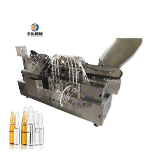 Pharmaceutical Liquid Ampoule Bottle Filling Production Line 6 Heads Automatic Glass Ampoule Making Filling and Sealing Machine