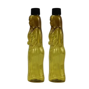 240ml Unique Body Shape for Juice Beverage Water Drink Cup Empty Disposable Clear Pet Plastic Bottles with Cap