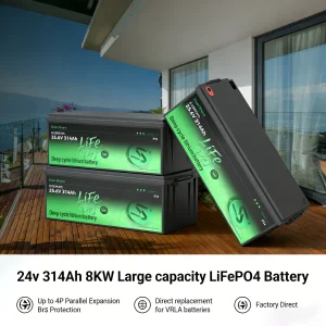 Enershare 314ah 24v lifepo4 solar battery system