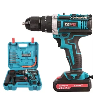 Powerful Power Drill 21V Brushless Lithium-Ion Handheld Drill for Versatile Use Electric Drill
