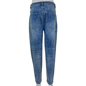 Calças de Jeans Relaxadas Tapered Azuis