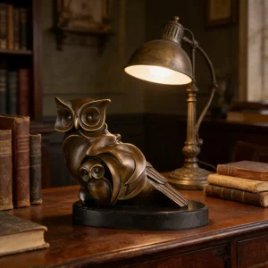 Bronze Owl Sculpture