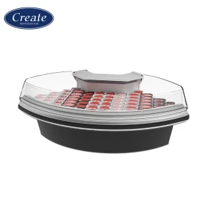 Supermarket Equipment Deli Corner Display Cabinet Fresh Meat Display Refrigerated Cabinet