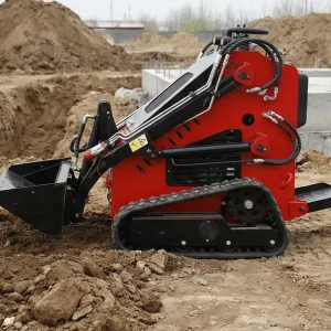 Factory Price CE EPA Cheap Small Diesel Tracked Skid Steer Attachments Snow Blower Electric Mini Skid Steer Loader