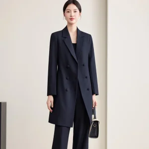 2025 Spring Autumn Black Trench Coat Women
