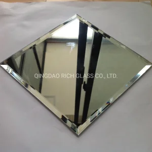 4 5 6mm Clear,Tinted Frameless Round Rectangle Oval Shape Clear Tinted Edge Beveled Round Edge Aluminum Mirror Silver Mirror for Bathroom,Living Room Decorative