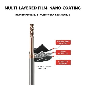 Single Flute Micro Milling Cutter, 1mm Cutting Dia, 6-25mm Blade Length, 4mm Shank 50mm OAL for High Precision CNC Machining