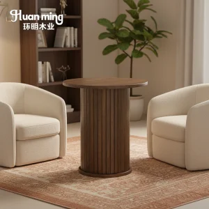 Modern Design Side Center Table for Living Room Furniture Wooden Panel Round End Table Sets for Sofa and Home Furniture