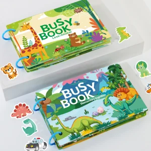 Children's Reusable Quiet Book Montessori Baby Enlightenment Educational Learning Busy Book Sticker Book Toy for Toddlers