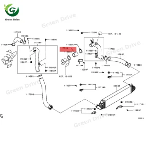 Eclipse Cross Internal Cooler Exhaust Hose Replacement Part