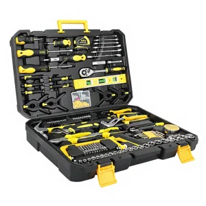 Multifunctional 198PCS DIY Carpentry &amp; Auto Repair Tool Set Hand Operated Carbon Steel Tool Kit