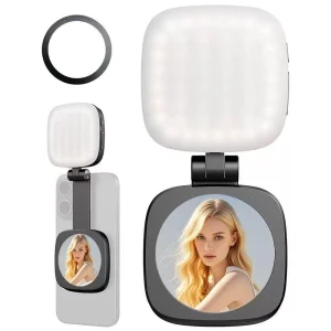 Cross-Border Pocket Light Magnetic Phone Fill Light Mirror Mini Clip-On Adjustable Color Temperature 3000K-6500K Battery-Powered