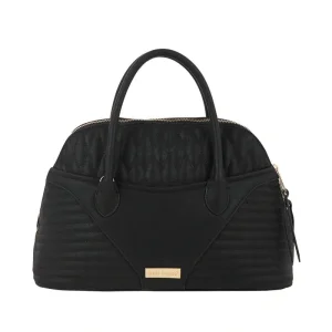 Bolsa de Mão Feminina Material PU Preto Matelassê Saco