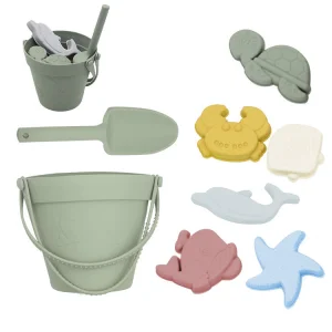 Bimier Summer Outdoor Silicone Beach &amp; Sand Toys Set Eco-friendly Funny for Kids Ages 0-4 Unisex Customizable Logo 14.5x14.5cm