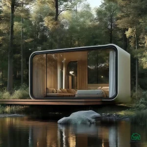 Casa Contêiner de Espaço Prefabricado Moderno, Móvel, Pequeno Escritório