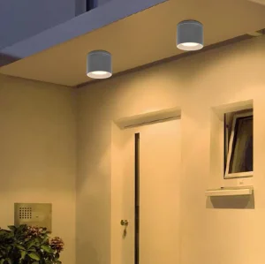 Modern Die-Cast Aluminum Black Waterproof Cylinder Gx53 Porch Outdoor Ceiling Light Fixture