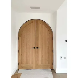 China Modern Main Entrance House Villa Room Solid Wood Bedroom Interior Door with Alloy Smart Lock Modern Home Decoration