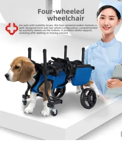 Silla de ruedas ajustable para perros con arnés de elevación