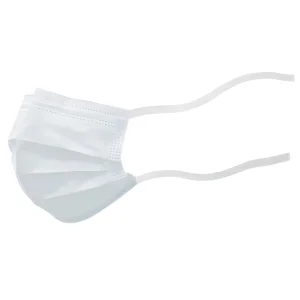 Máscara Médica Branca CE por Atacado da China com Faixas para Amarrar 3ply Máscara Cirúrgica para Amarrar para Hospital