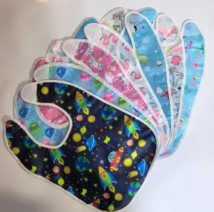 Various Styles Washable Disposable Adult Eating Bibs for Elderly Seniors