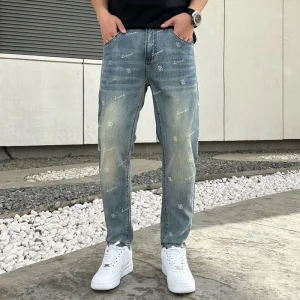 Calças de Jeans de Cintura Alta Confortáveis para Mulheres 100% Calças de Jeans de Algodão Casual de Qualidade Premium Jeans de Atacado