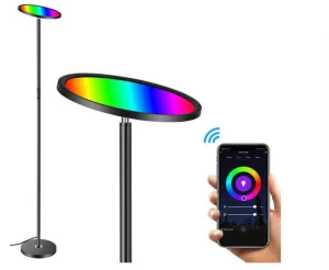 Torchiere Uplight Dimmable LED Modern RGB Floor Lamp Casino Hotel RGB Ambiance Lighting