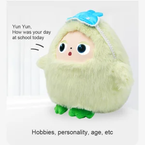 OEM Wholesale AI Plush Pet Robot Emotional Interactive Toy Desk Companion Voice Interaction Vinyl Face Recognition Keychain Toy