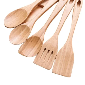 Eco-Friendly Bamboo Cooking Tools Wooden Spatula Kitchen Utensil Set