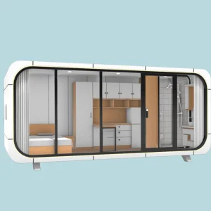 Dxh Low Cost Prefab Container Module Capsule Home Apple Cabin for Sale
