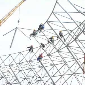 Large-Span Steel Grid Structure for High-Bay Warehouse