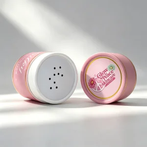 Custom Logo Eco Friendly Empty Skincare Loose Powder Cardboard Tube Packaging Cosmetic Kraft Paper Tube With Sifter Shaker Top