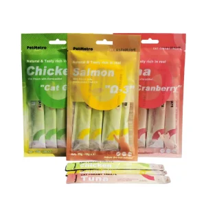 Premium Cat Nutrition Snack with Cranberry and Cat Grass for Urinary and Digestive Health Creamy Cat Treats