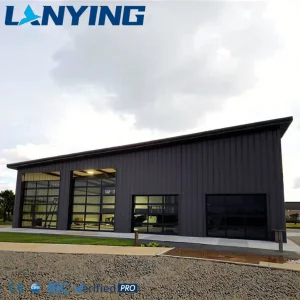 Durable Industrial Steel Structure Exhibition Center Glass Facade for Office Park Showroom Hall Mall Workshop