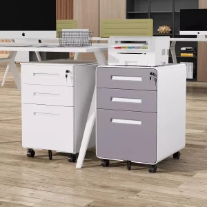 Under Office Desk Steel File Cabinet Steel Mobile Pedestal Movable Mobile Pedestal Filing Storage Cabinet with 3 Drawer