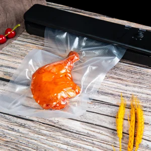 Custom Logo Printed PE Vacuum Seal Bags For Food Freezer Storage Textured Vacuum Packing For Milk And Jelly