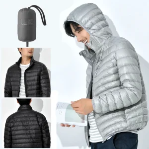 Winter Men's Short Thick White Duck Down Men's Coat
