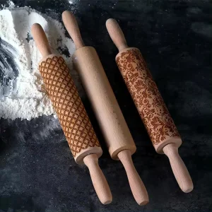 Delarchi Eco-Friendly Bamboo Baking Rolling Pin OT51-Kitchen Utensil for Pastry Boards